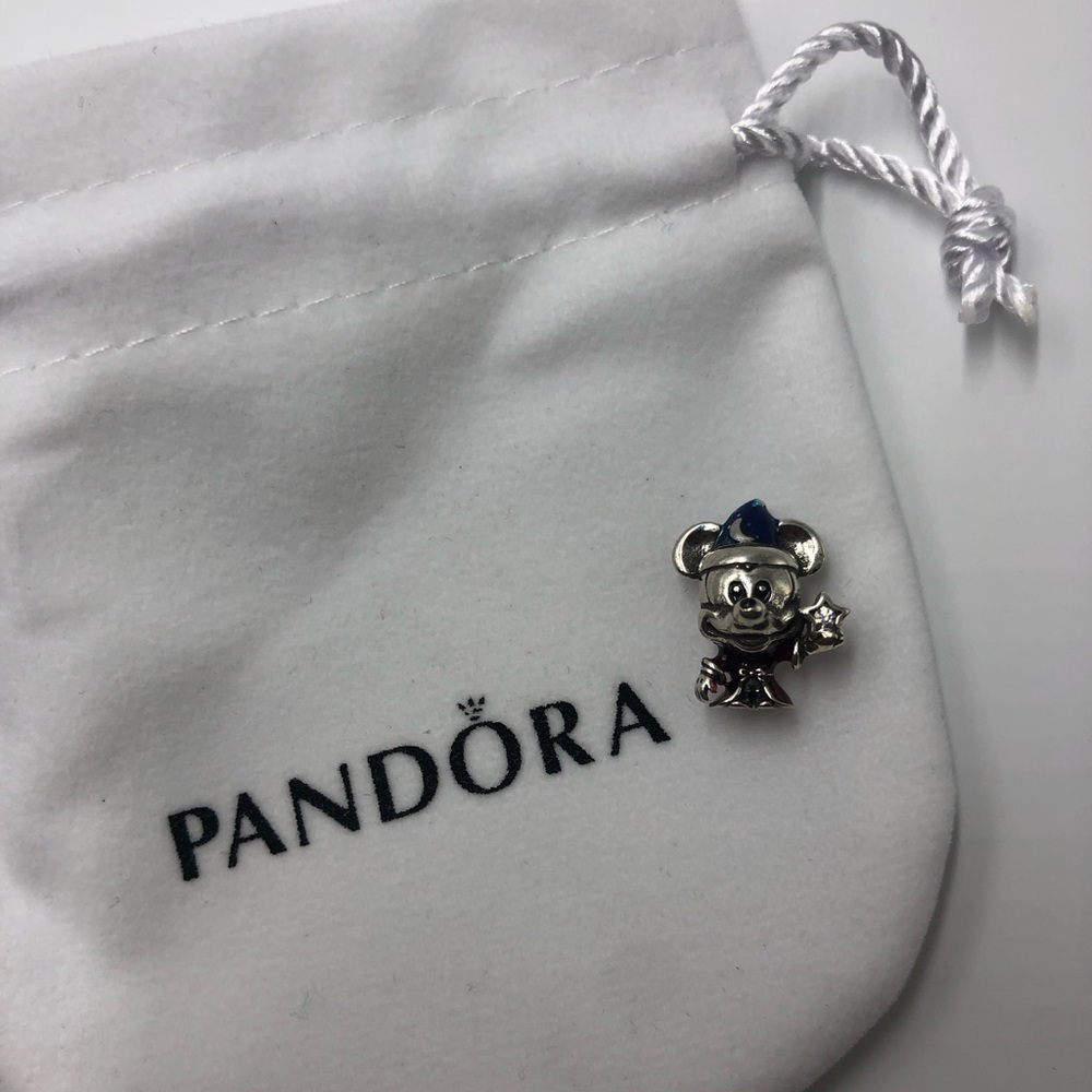 Pandora Silver Mickey Mouse Charm with Blue Hat